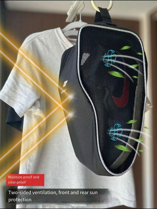Professional Sports Shoe Bag - Breathable, Dry, Ventilated, Moisture-Proof, Odor-Resistant, Lightweight, Easy-Clean, Fits Mid/High-Top & Large Shoes