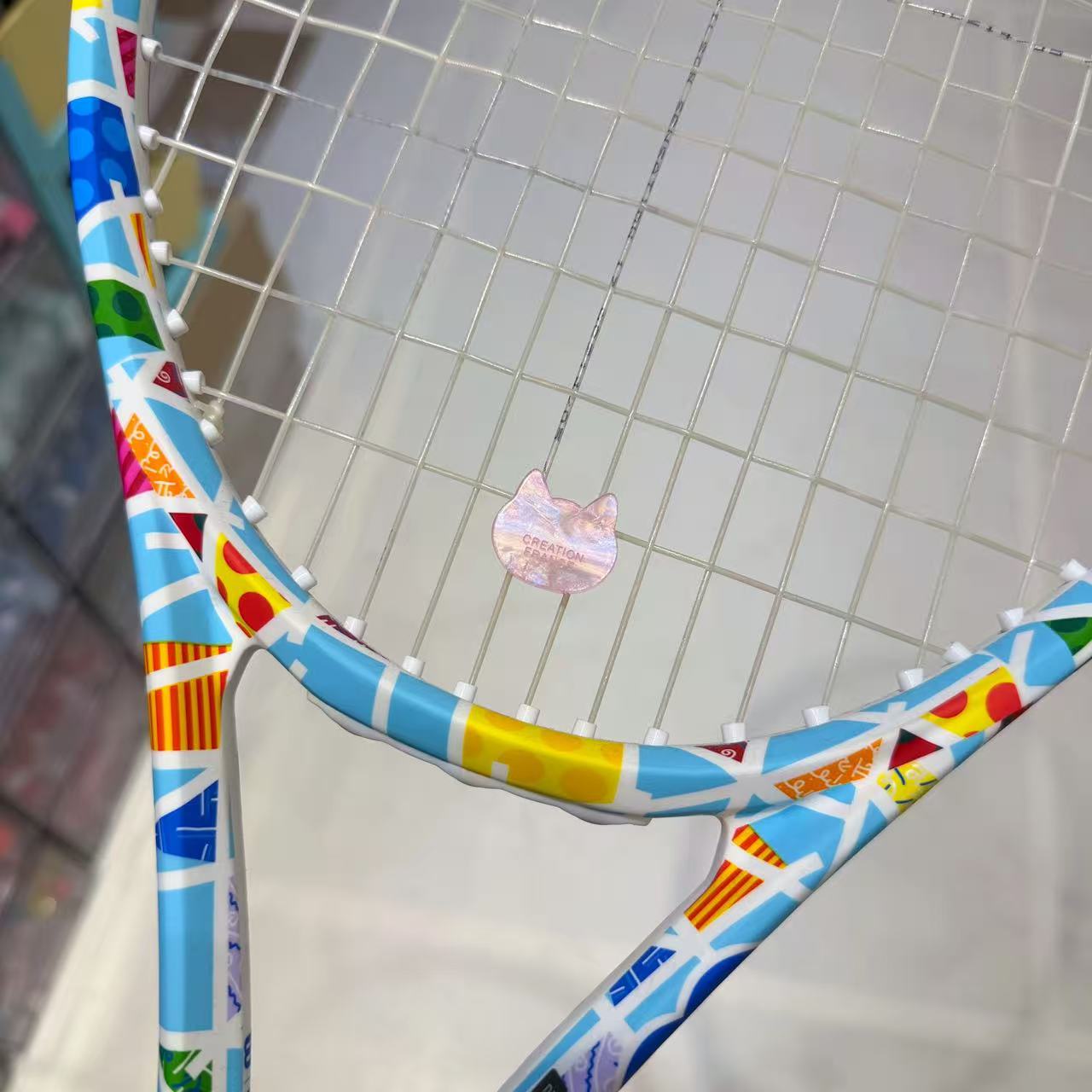 Naisi Tennis Kitten Vibration Dampener - Cute Cartoon Shock Absorber for Tennis Rackets