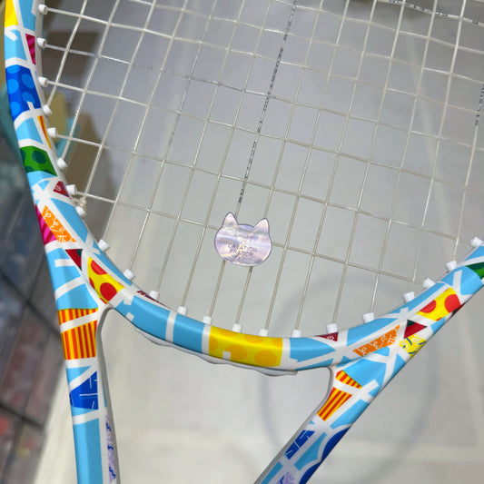 Naisi Tennis Cartoon Vibration Dampener - Cat Shape, Shock Absorber, Secure Fit (Won't Fall Off Easily)