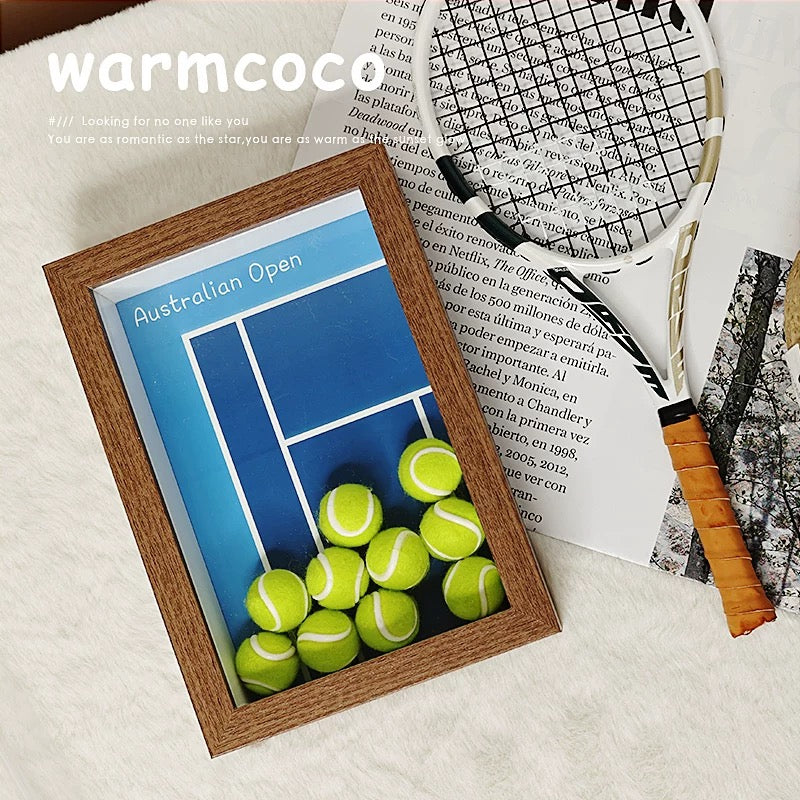 The Perfect Tennis Fan Gift: 6" Customizable Grand Slam Memory Frame & Display