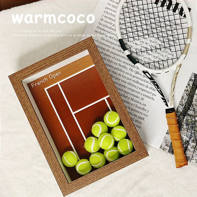 The Perfect Tennis Fan Gift: 6" Customizable Grand Slam Memory Frame & Display