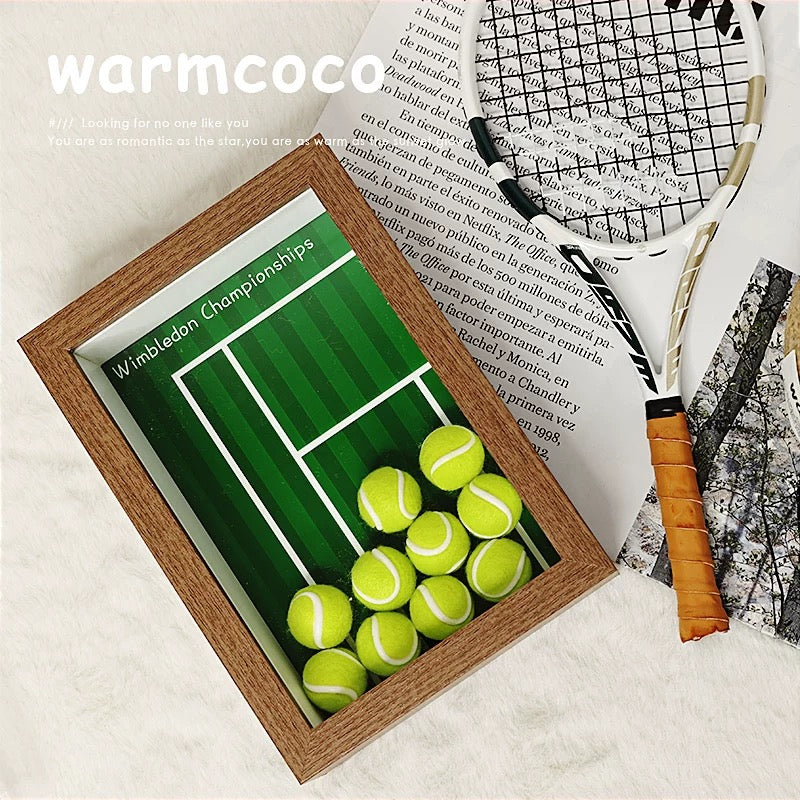 The Perfect Tennis Fan Gift: 6" Customizable Grand Slam Memory Frame & Display