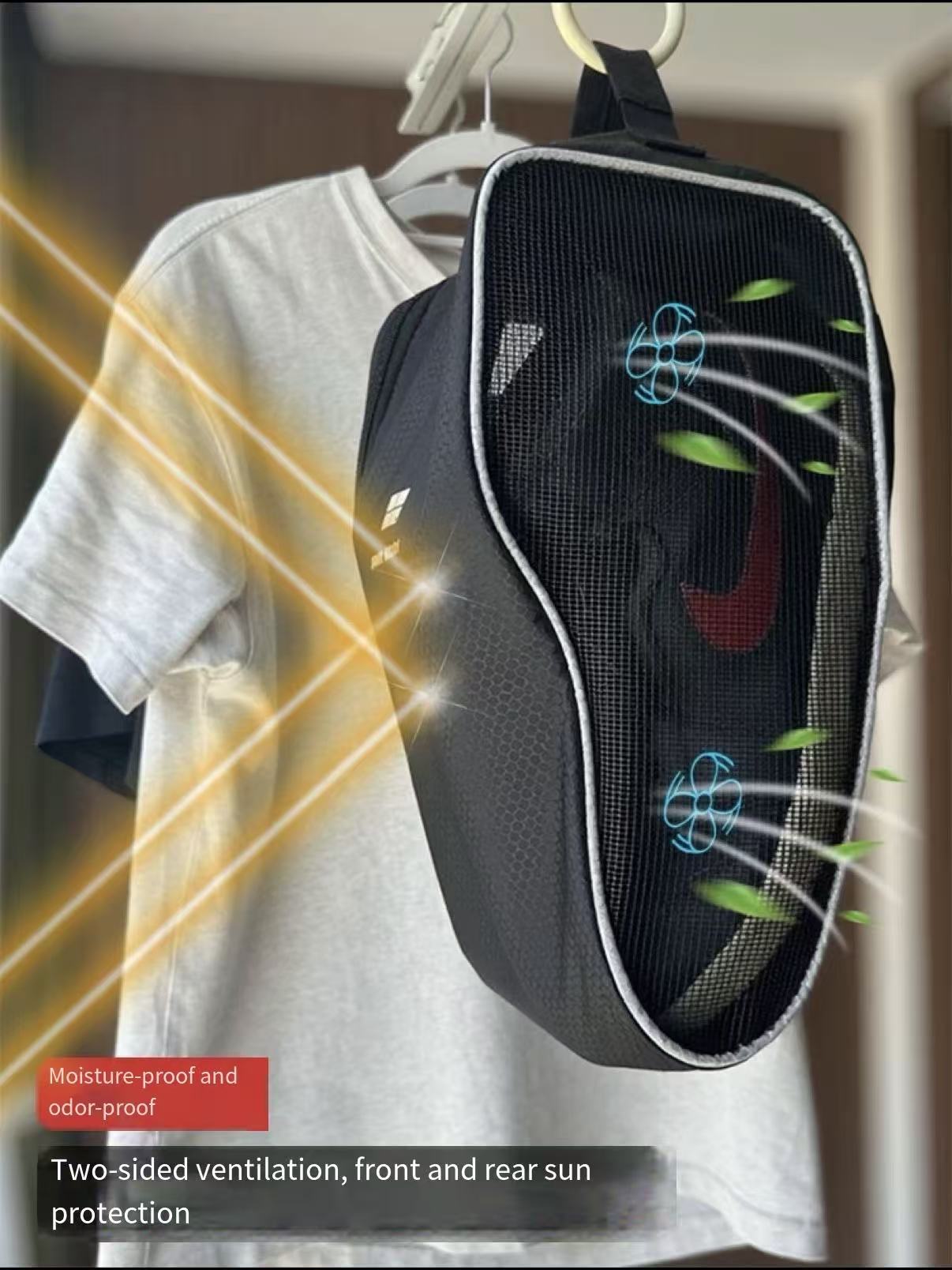 Professional Sports Shoe Bag - Breathable, Dry, Ventilated, Moisture-Proof, Odor-Resistant, Lightweight, Easy-Clean, Fits Mid/High-Top & Large Shoes