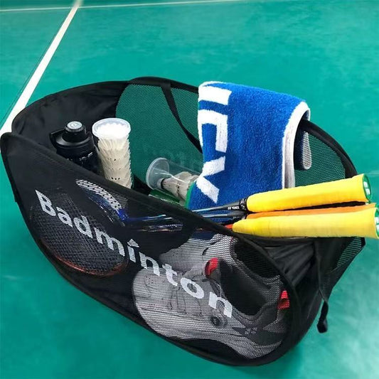 Foldable Badminton Racket Carry Bag - Portable, Mesh-Ventilated & Multi-Functional