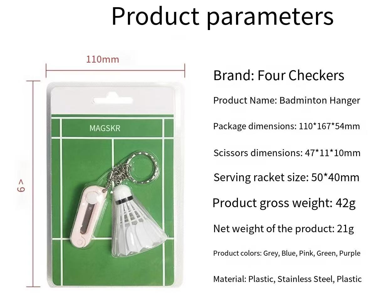 Retractable Keychain Scissors - Mini Badminton/String Cutter Tool