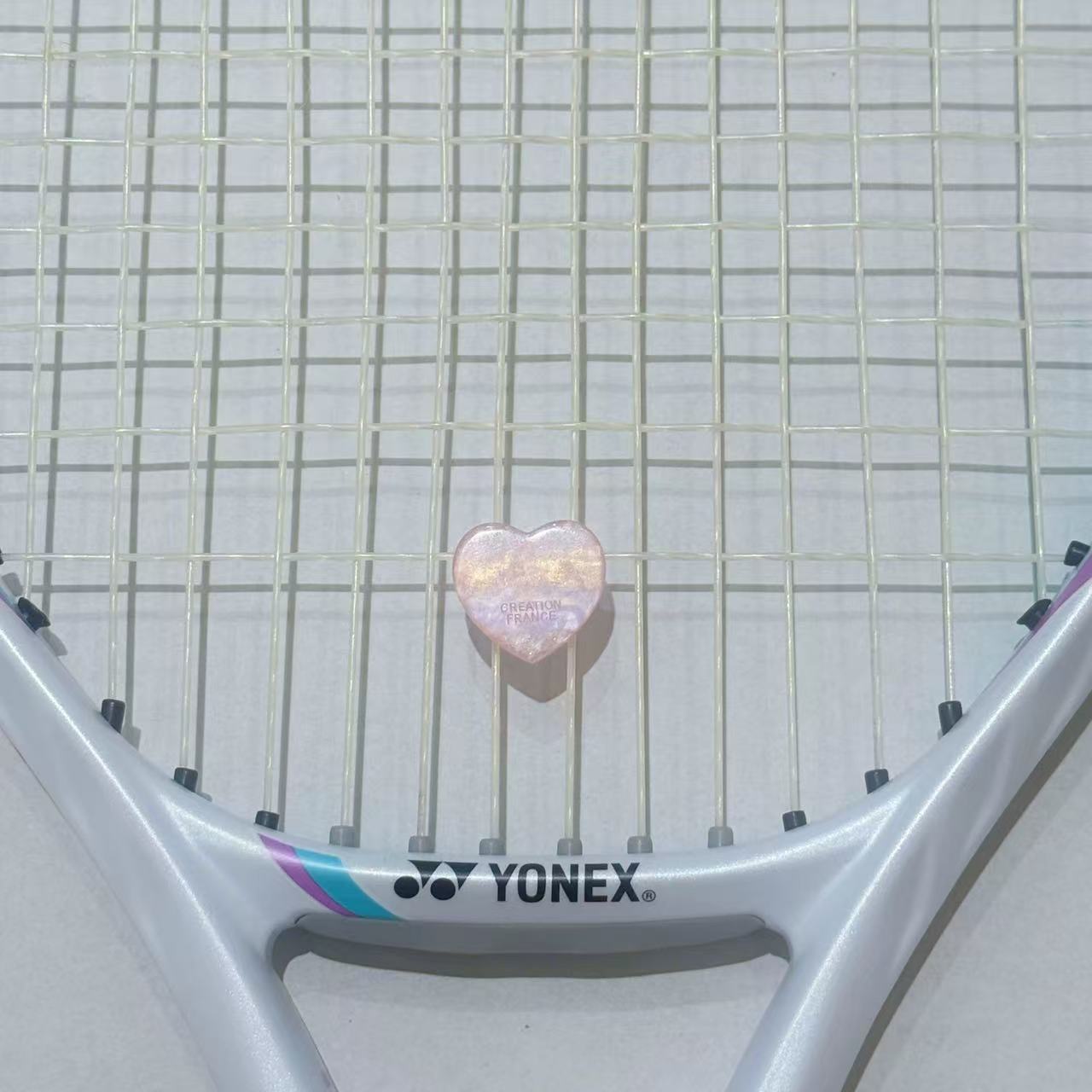 Naisi Tennis Cartoon Vibration Dampener - Heart Shape, Shock Absorber, Secure Fit (Won't Fall Off Easily)