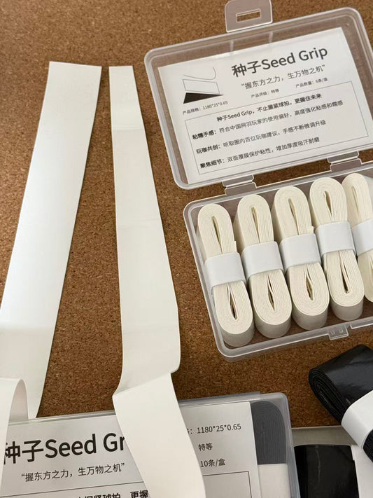 Seed Grip Soft Mint Green: Super Soft & Sticky Overgrip (Tennis & Badminton) - Double-Sided Film