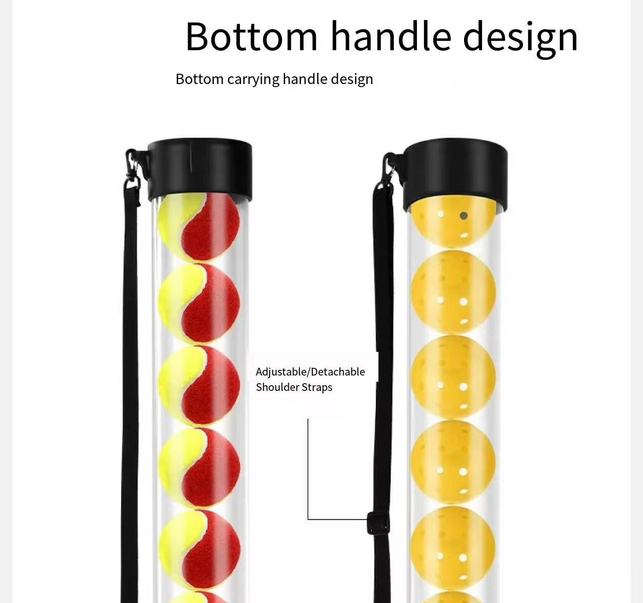 Tennis/Pickleball Ball Picker and Ball Basket Set - Ball Hopper, Collector, and Storage Combo