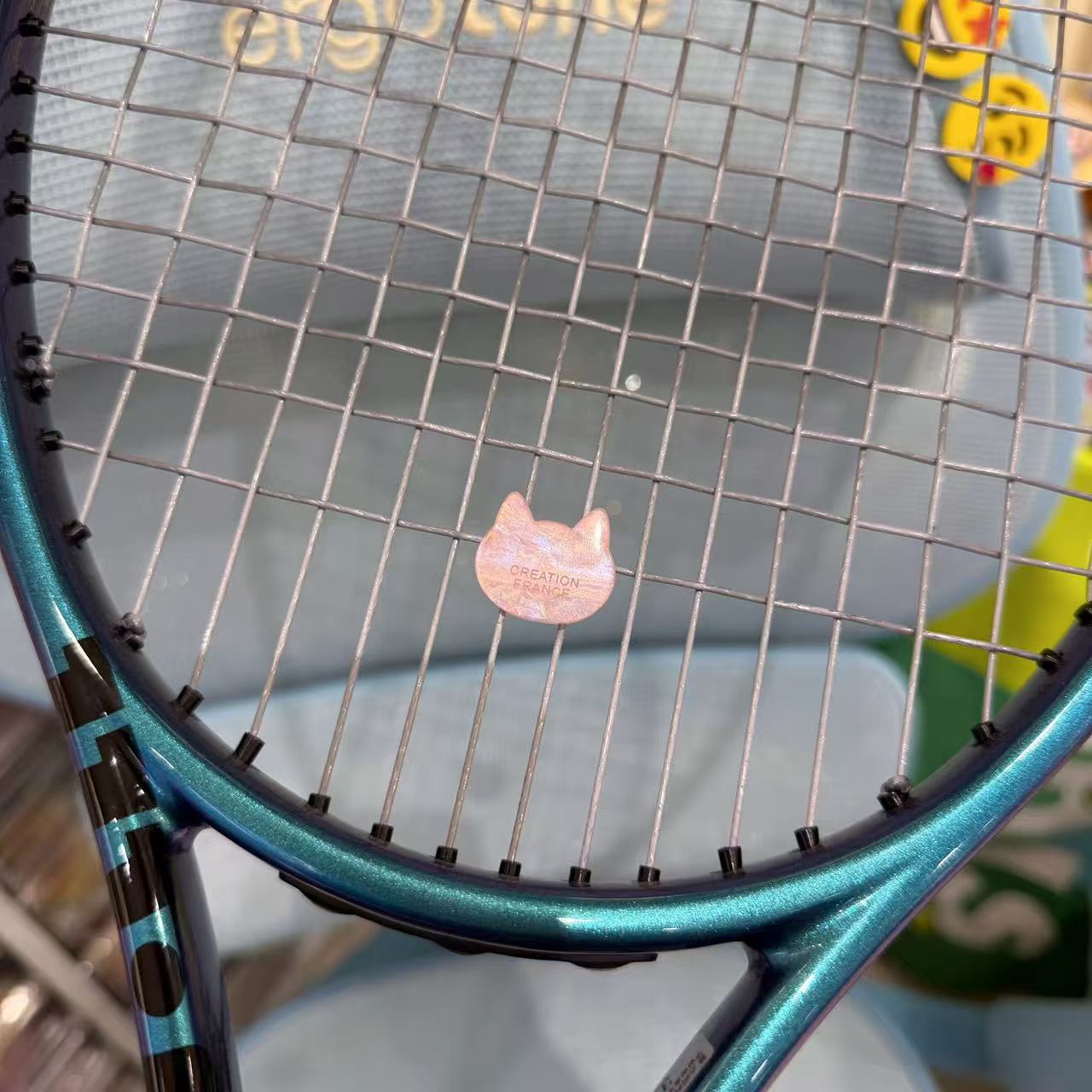 Naisi Tennis Kitten Vibration Dampener - Cute Cartoon Shock Absorber for Tennis Rackets