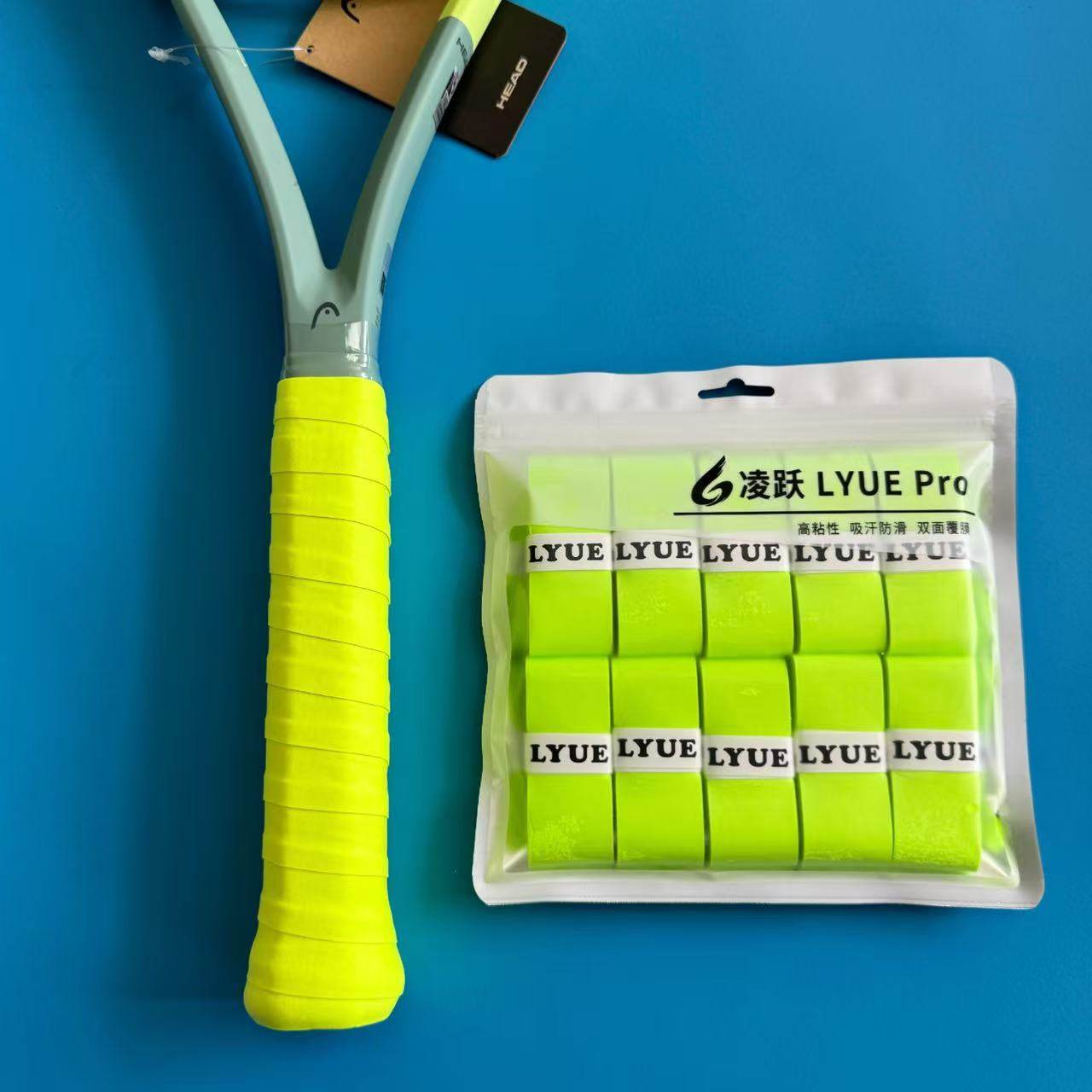 Lyue Grip : Soft & Sticky Overgrip (Tennis & Badminton &Pickleball) - Double-Sided Film