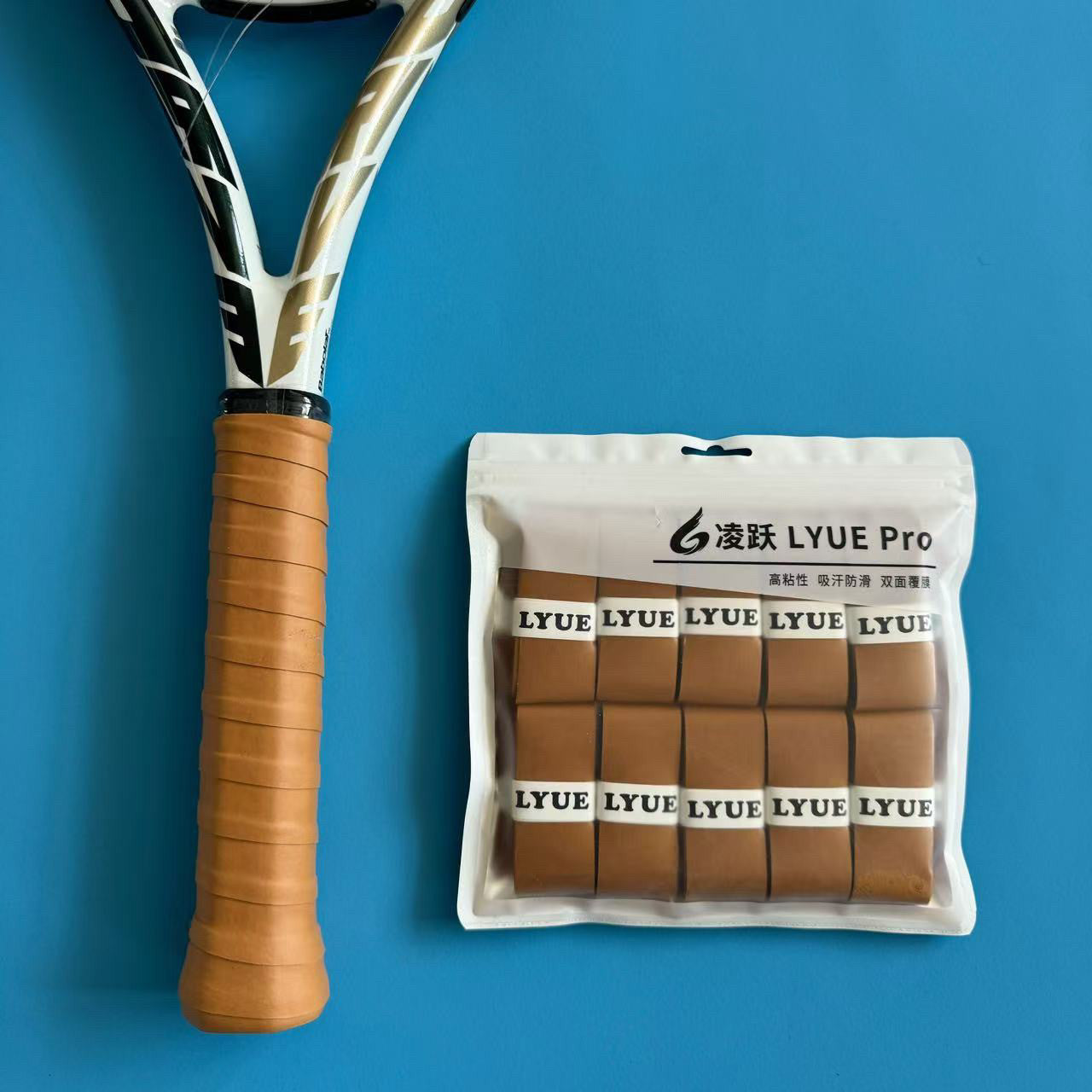 Lyue Grip : Soft & Sticky Overgrip (Tennis & Badminton &Pickleball) - Double-Sided Film
