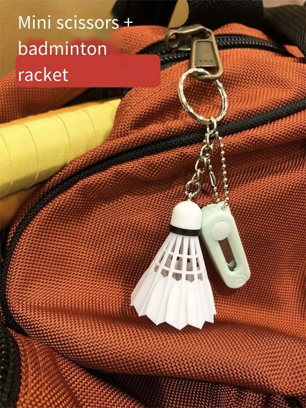 Retractable Keychain Scissors - Mini Badminton/String Cutter Tool