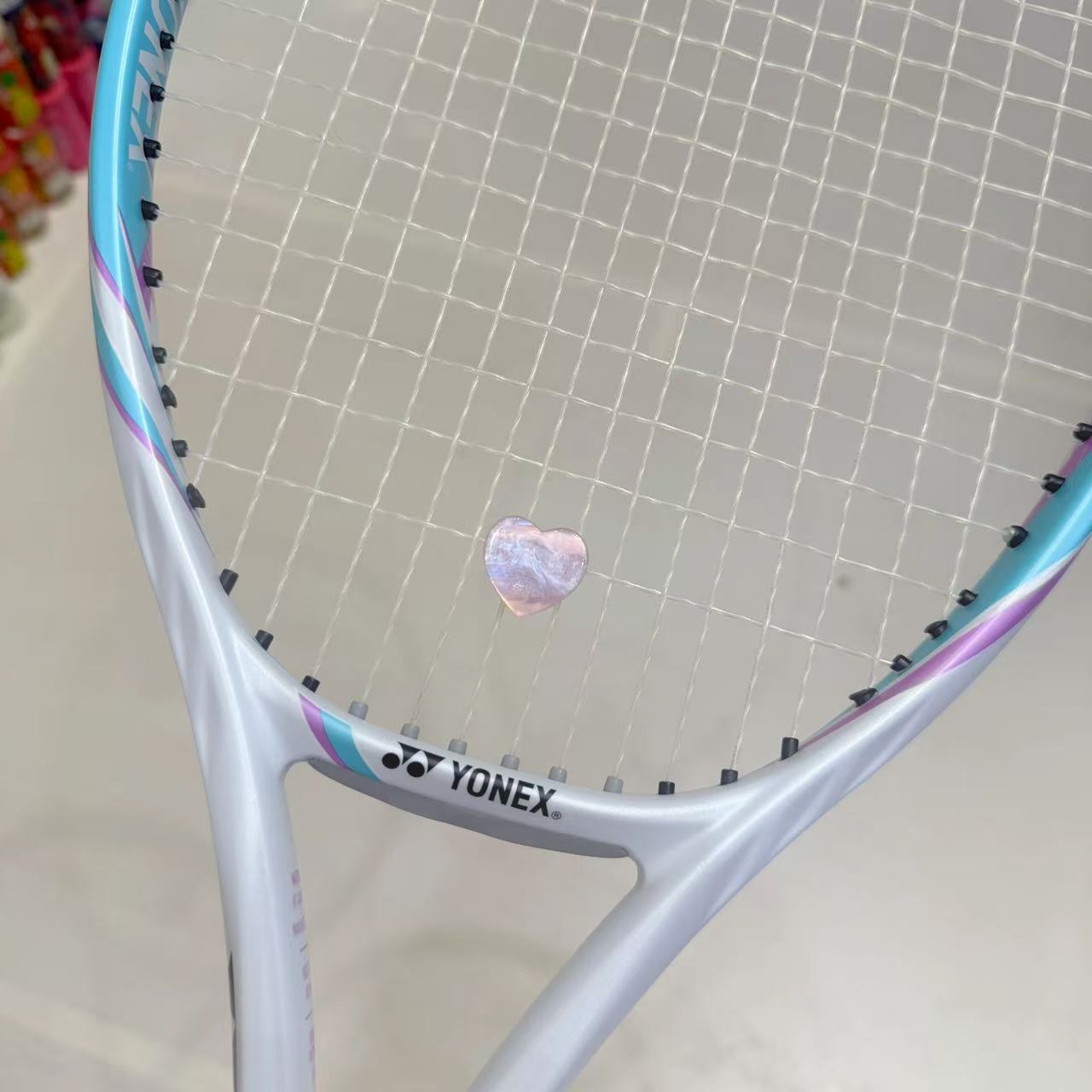 Naisi Tennis Cartoon Vibration Dampener - Heart Shape, Shock Absorber, Secure Fit (Won't Fall Off Easily)