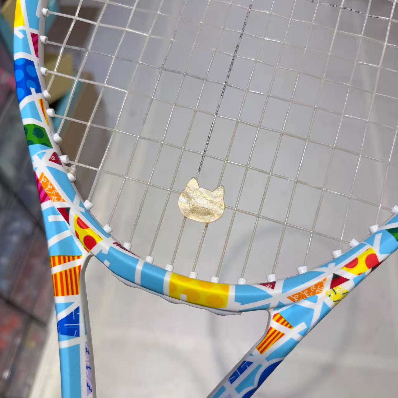 Naisi Tennis Kitten Vibration Dampener - Cute Cartoon Shock Absorber for Tennis Rackets